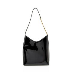 Saint Laurent Patent Leather Rendez-Vous Hobo