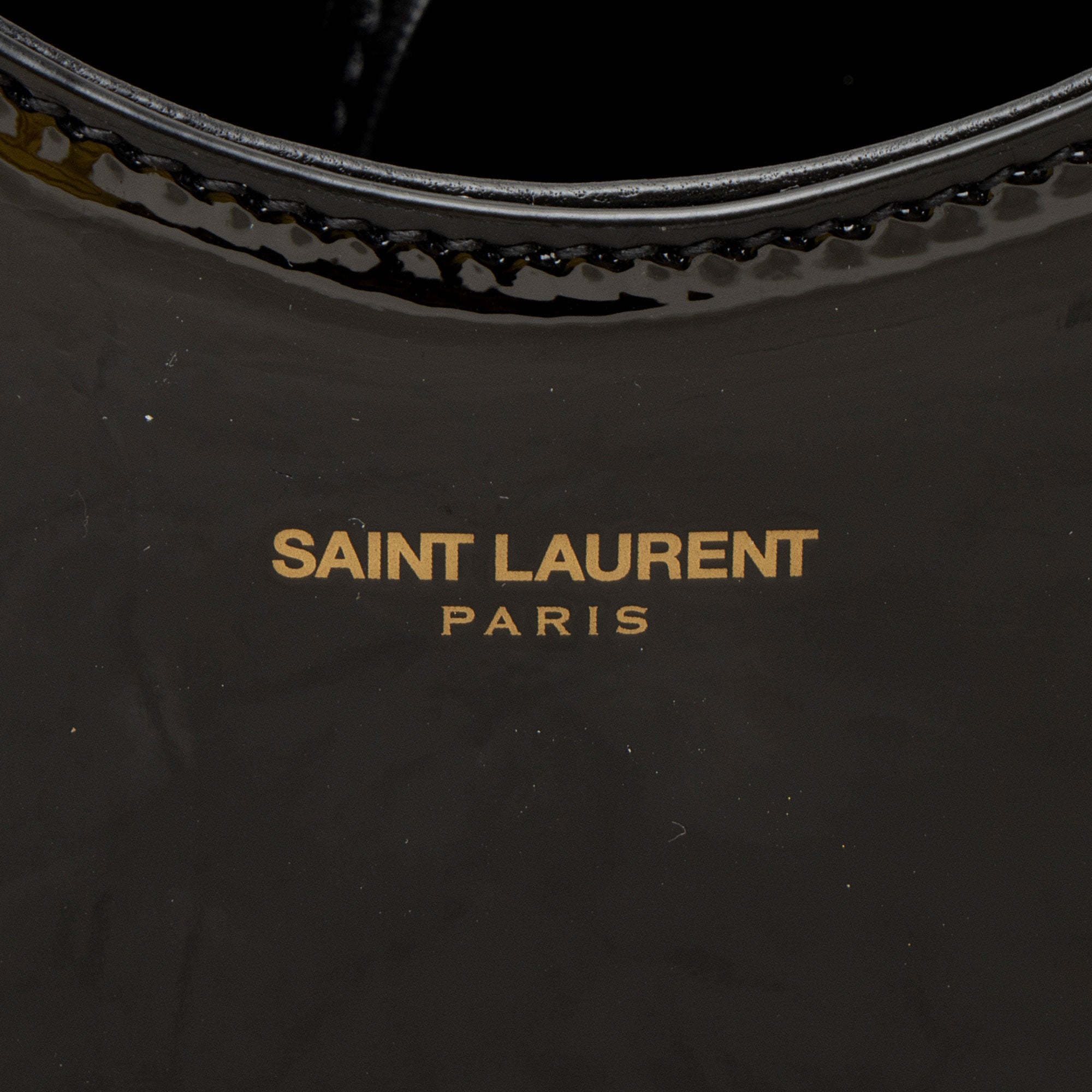 Saint Laurent Patent Leather Rendez-Vous Hobo