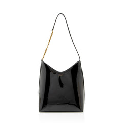 Saint Laurent Patent Leather Rendez-Vous Hobo