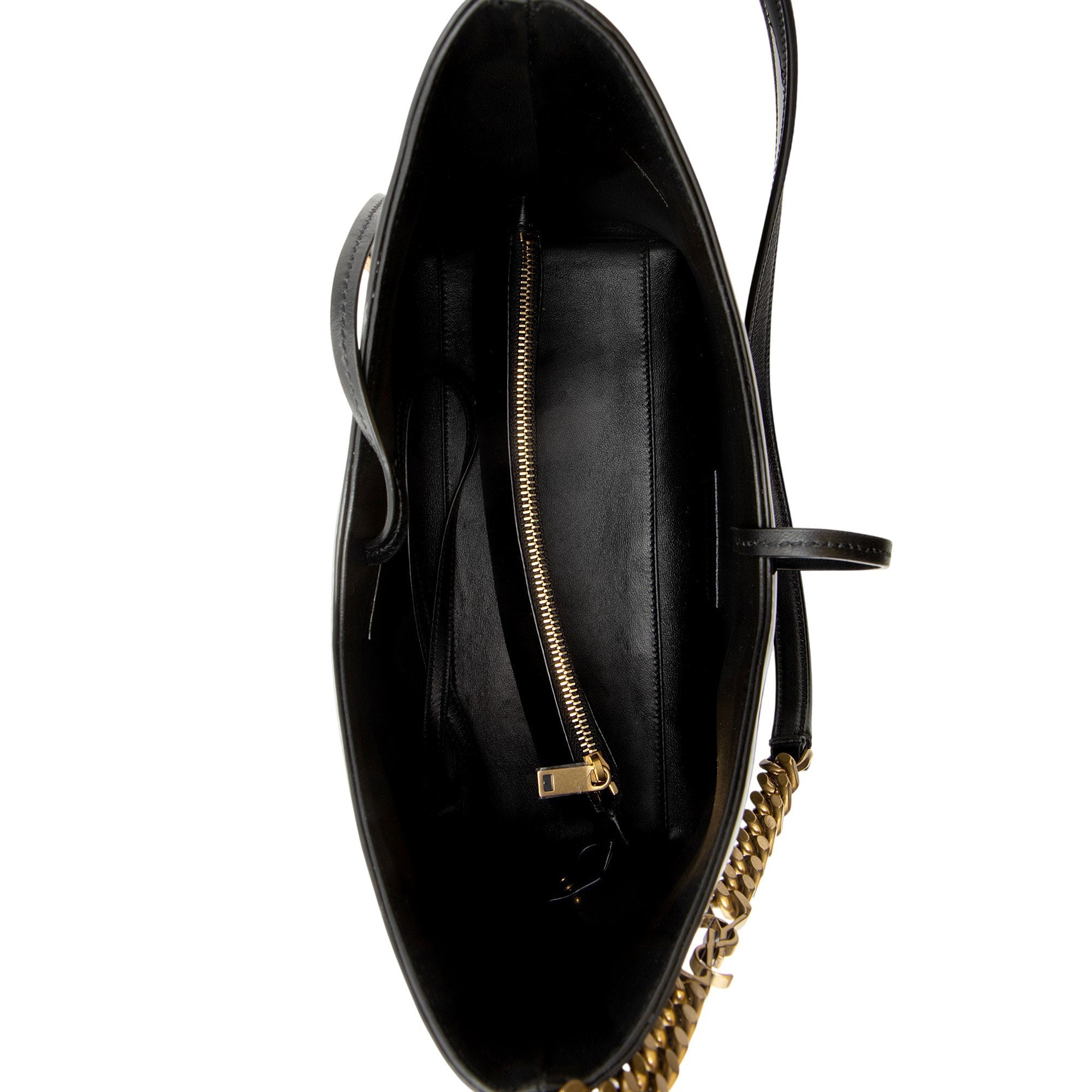 Saint Laurent Patent Leather Rendez-Vous Hobo