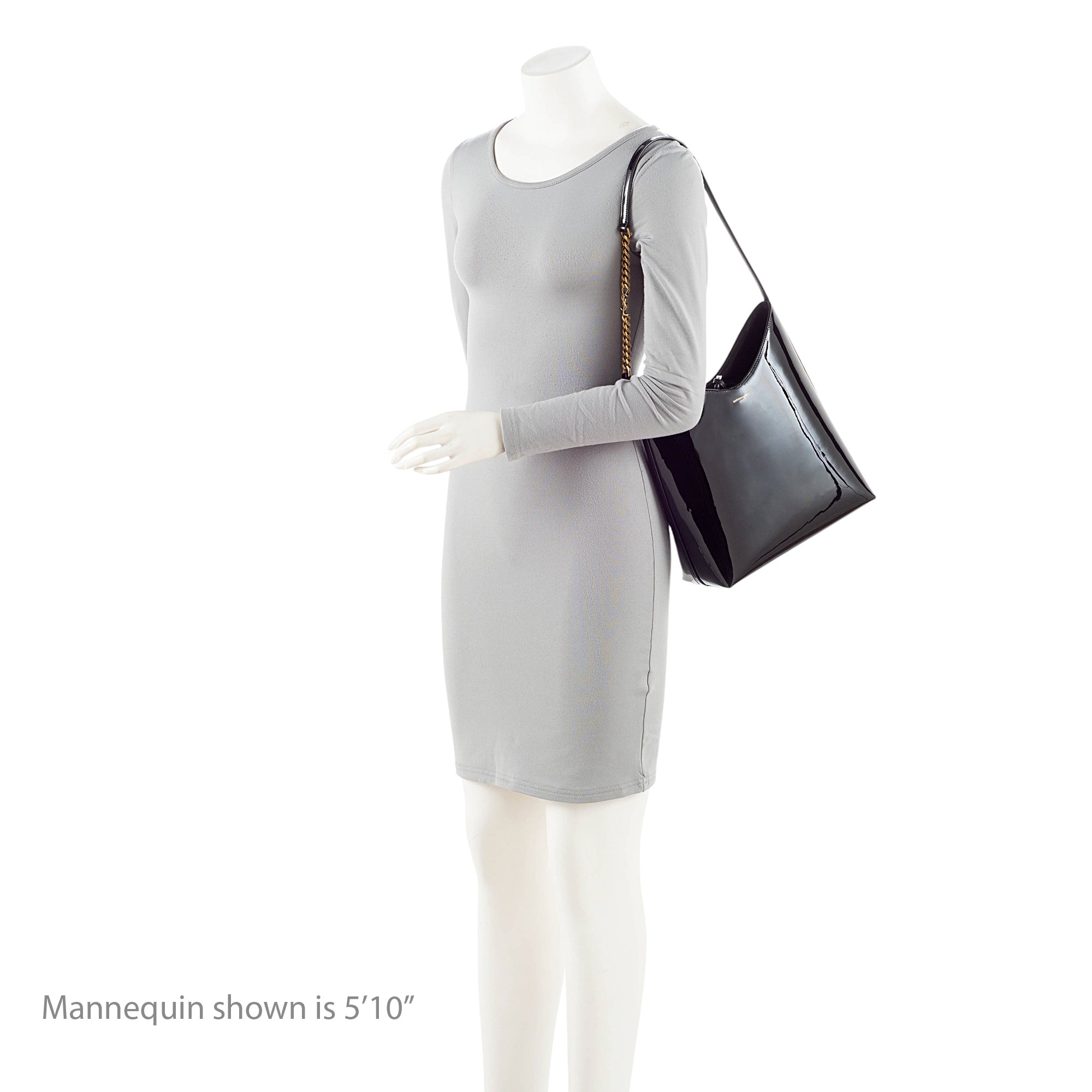 Saint Laurent Patent Leather Rendez-Vous Hobo