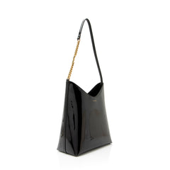 Saint Laurent Patent Leather Rendez-Vous Hobo
