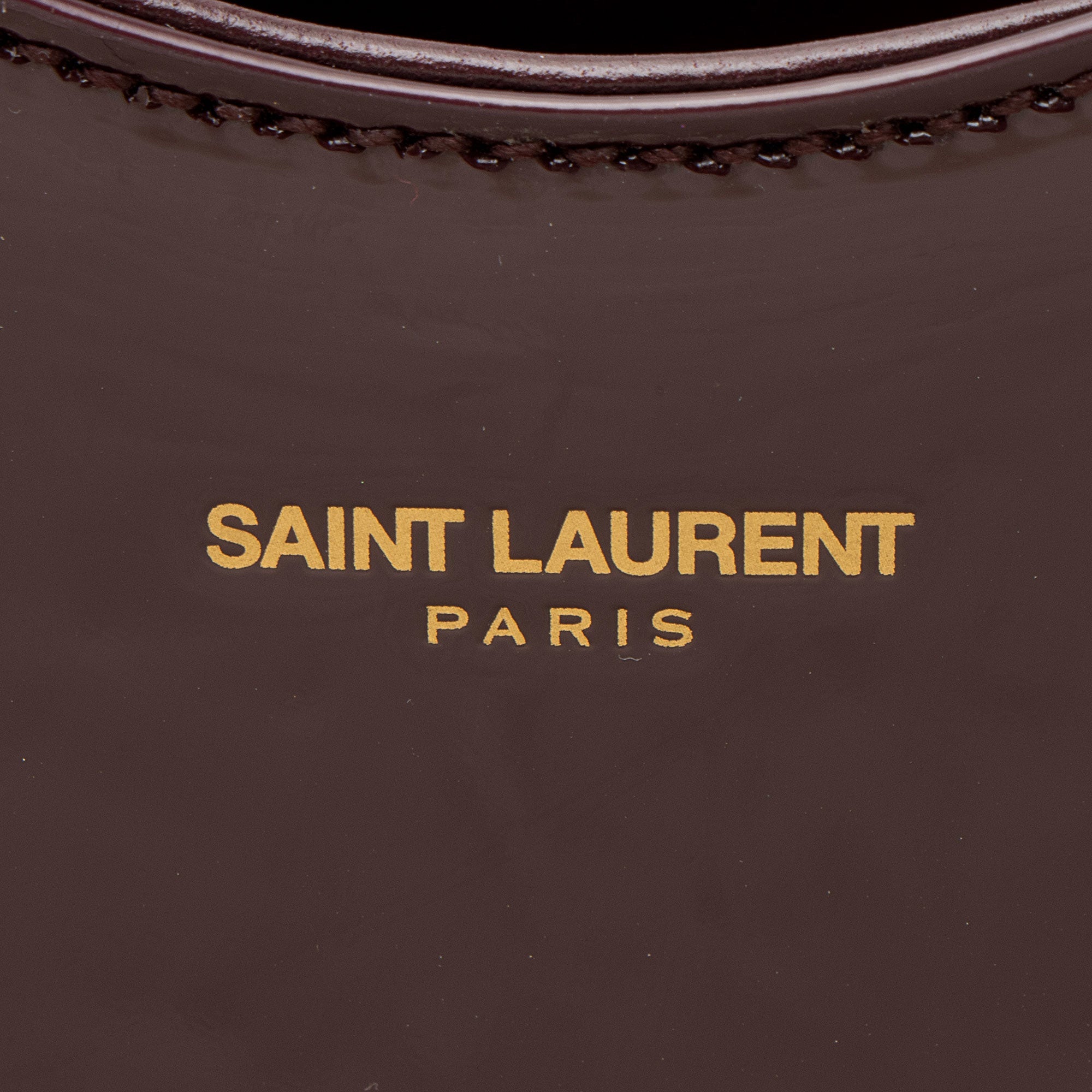 Saint Laurent Patent Leather Rendez-Vouz Medium Hobo
