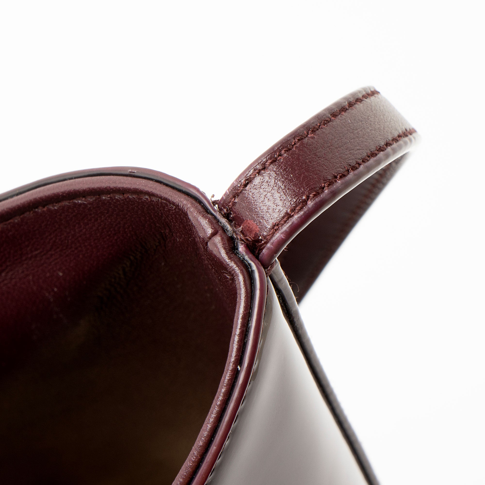 Saint Laurent Patent Leather Rendez-Vouz Medium Hobo