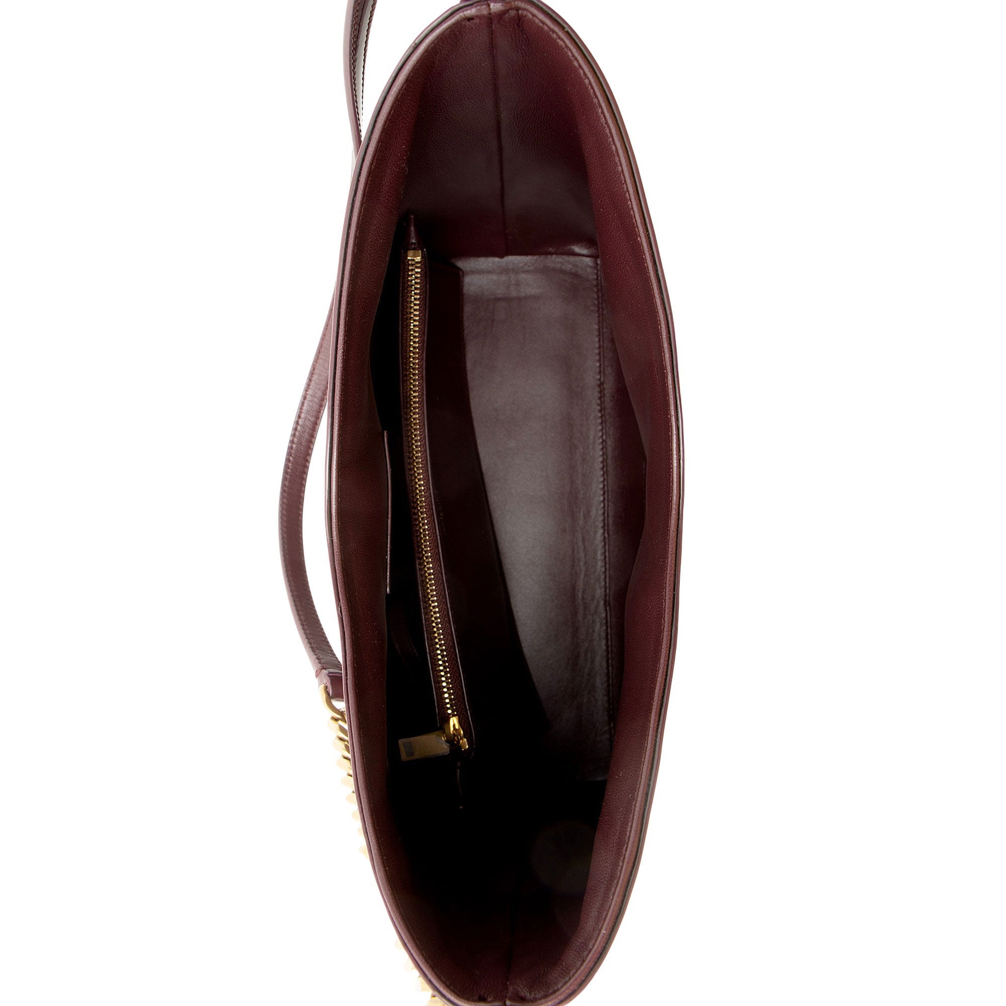 Saint Laurent Patent Leather Rendez-Vouz Medium Hobo
