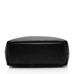 Saint Laurent Puffed Leather Logo Shopping Tote