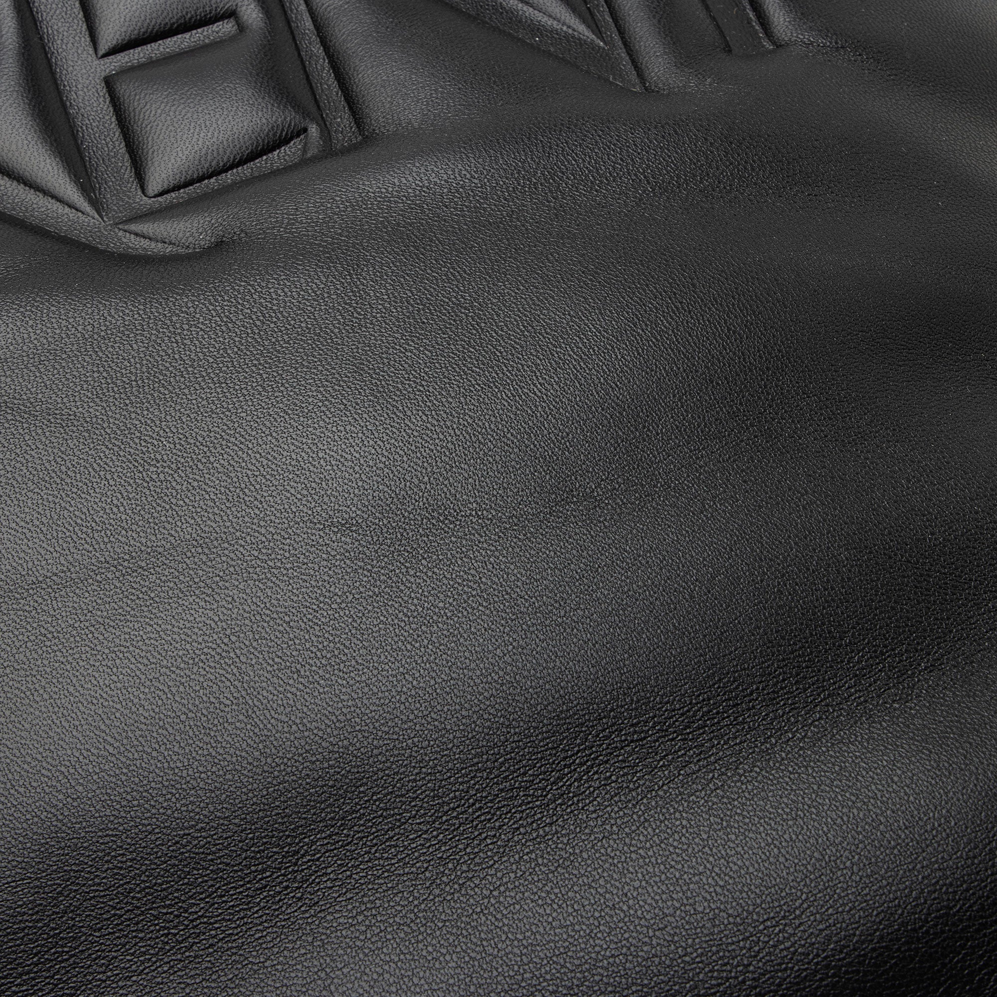 Saint Laurent Puffed Leather Logo Shopping Tote