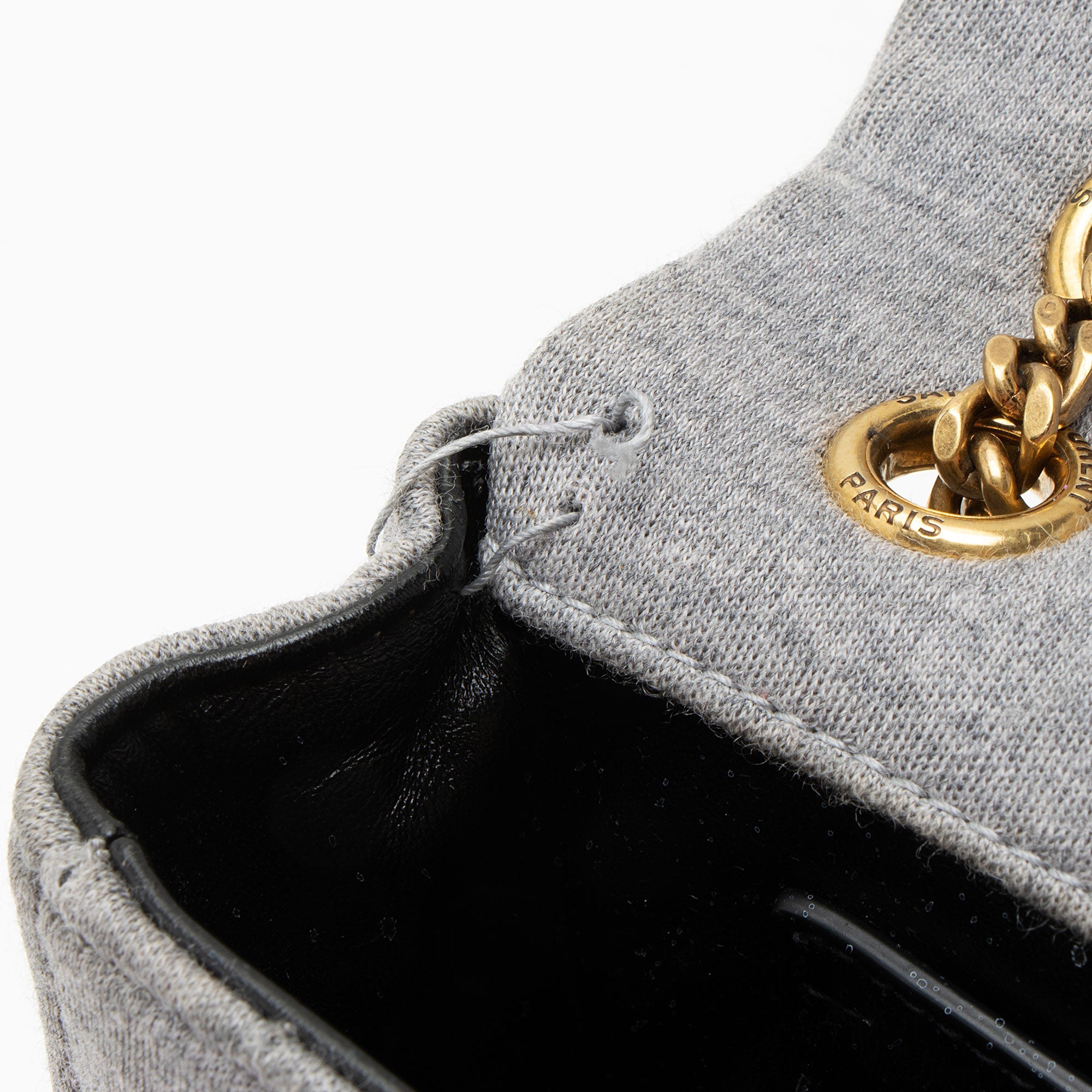 Saint Laurent Quilted Jersey Monogram Jamie Medium Shoulder Bag