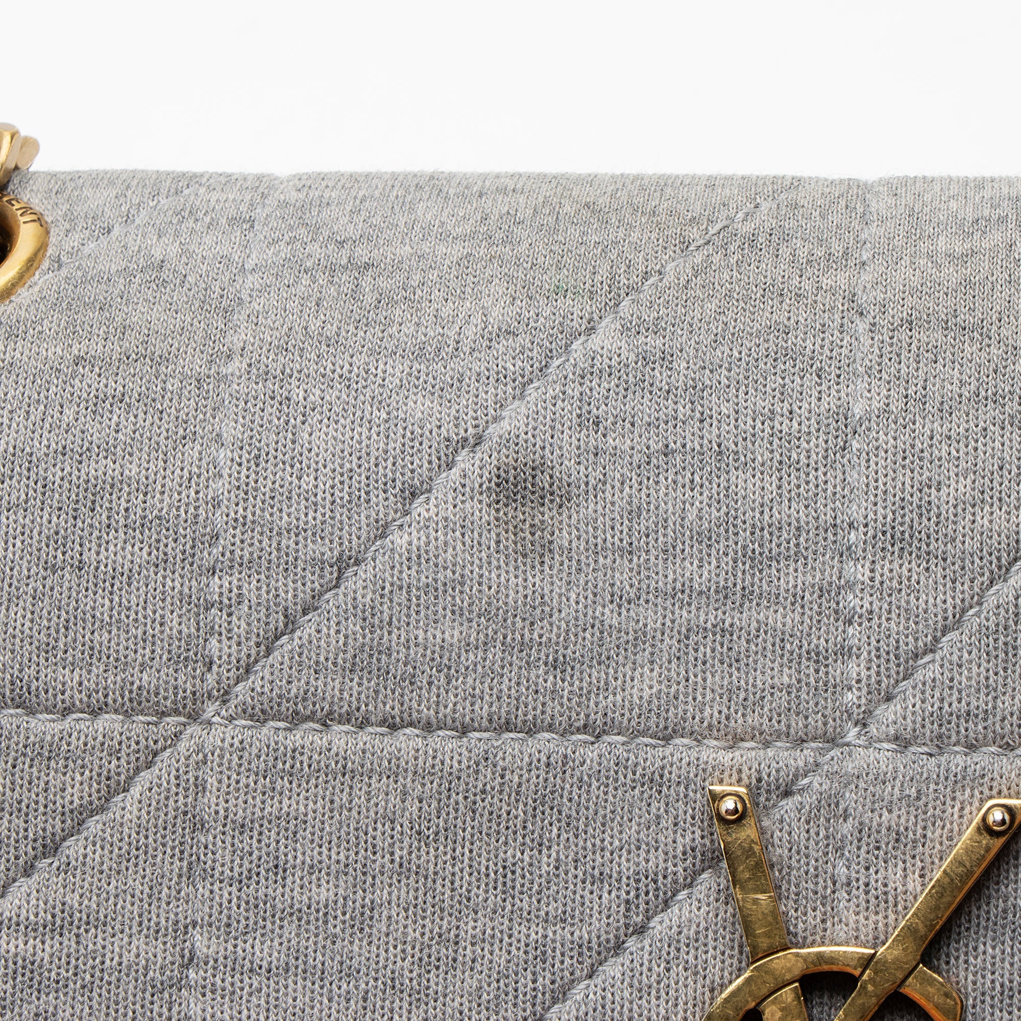 Saint Laurent Quilted Jersey Monogram Jamie Medium Shoulder Bag