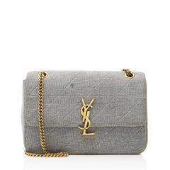 Saint Laurent Quilted Jersey Monogram Jamie Medium Shoulder Bag