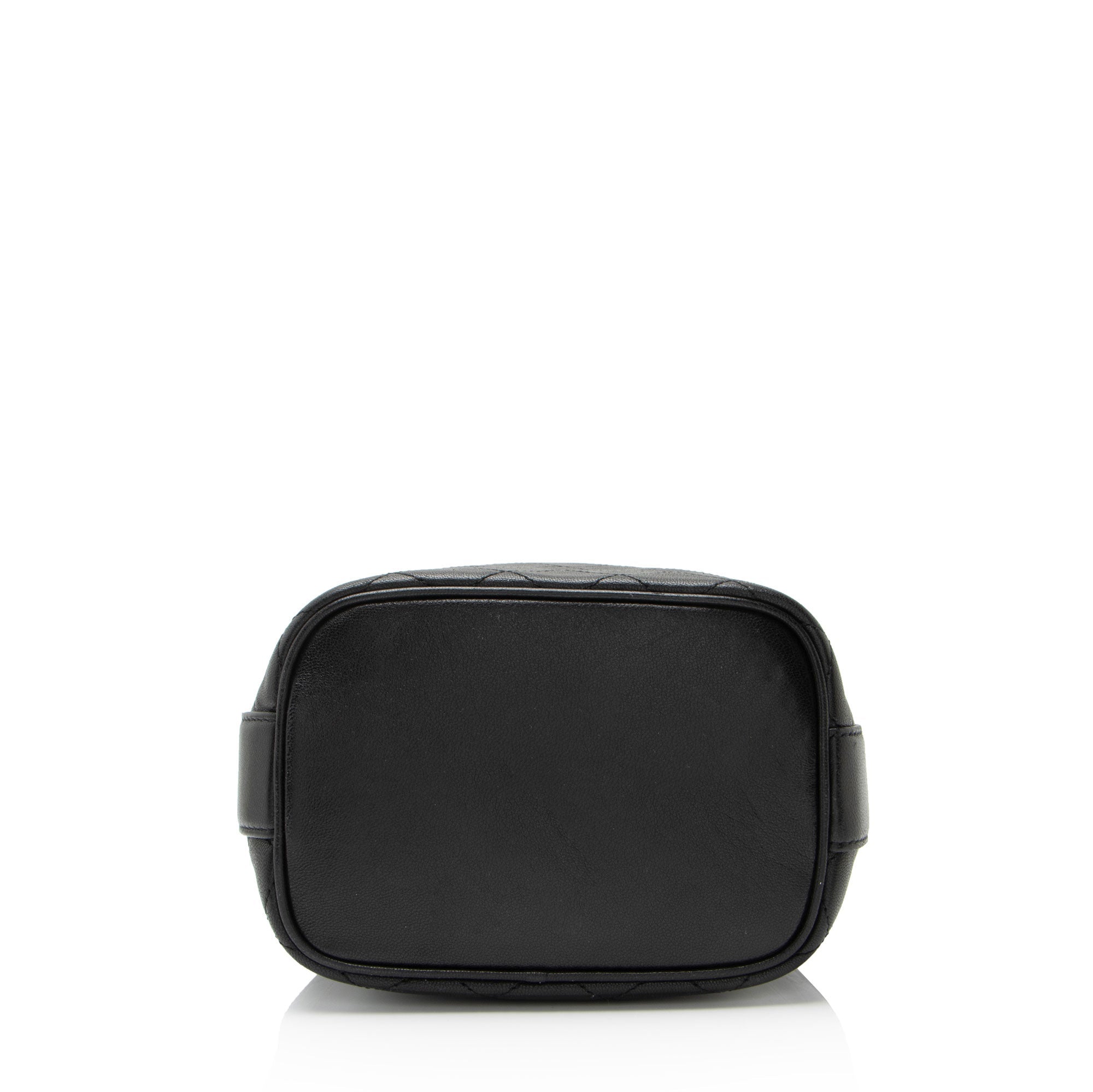 Saint Laurent Quilted Lambskin Cassandre Small Bucket Bag