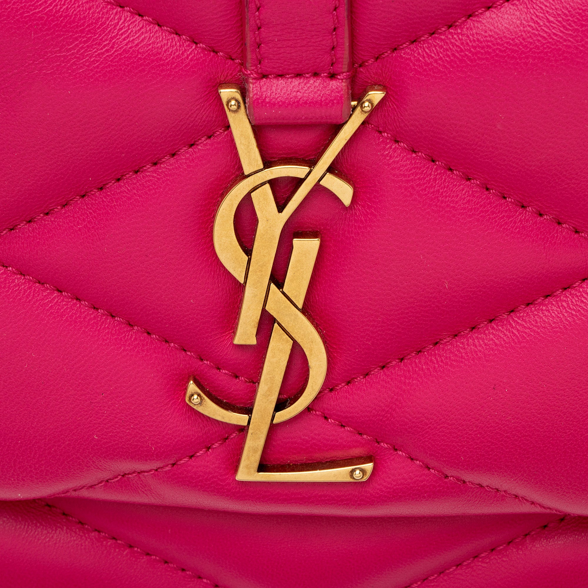 Saint Laurent Quilted Lambskin Monogram Le 57 Hobo