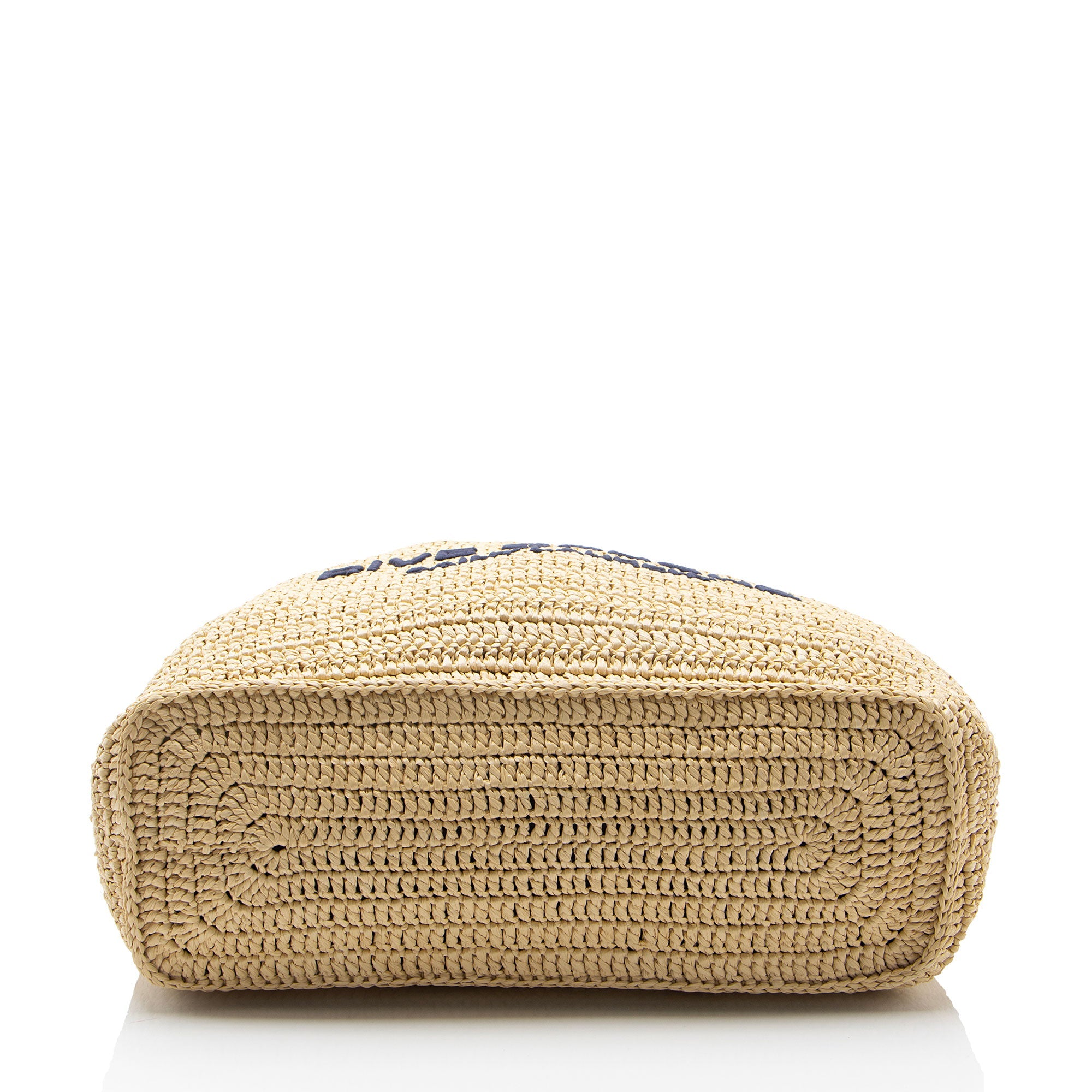 Saint Laurent Raffia Crochet Rive Gauche Tote