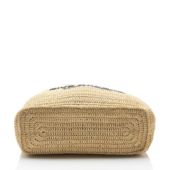 Saint Laurent Raffia Crochet Rive Gauche Tote