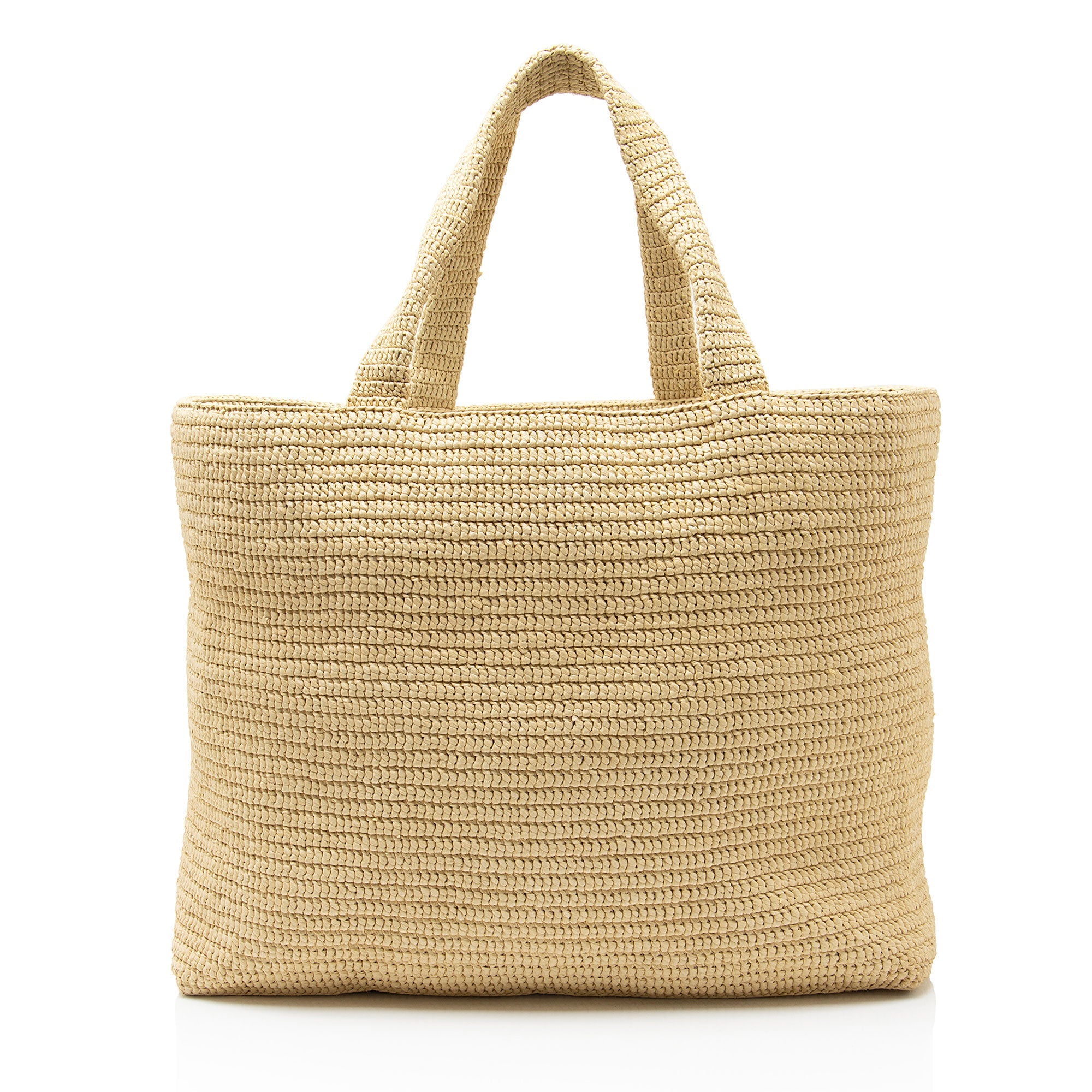 Saint Laurent Raffia Logo Tote