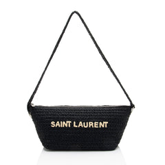 Saint Laurent Raffia Le Tuc Shoulder Bag