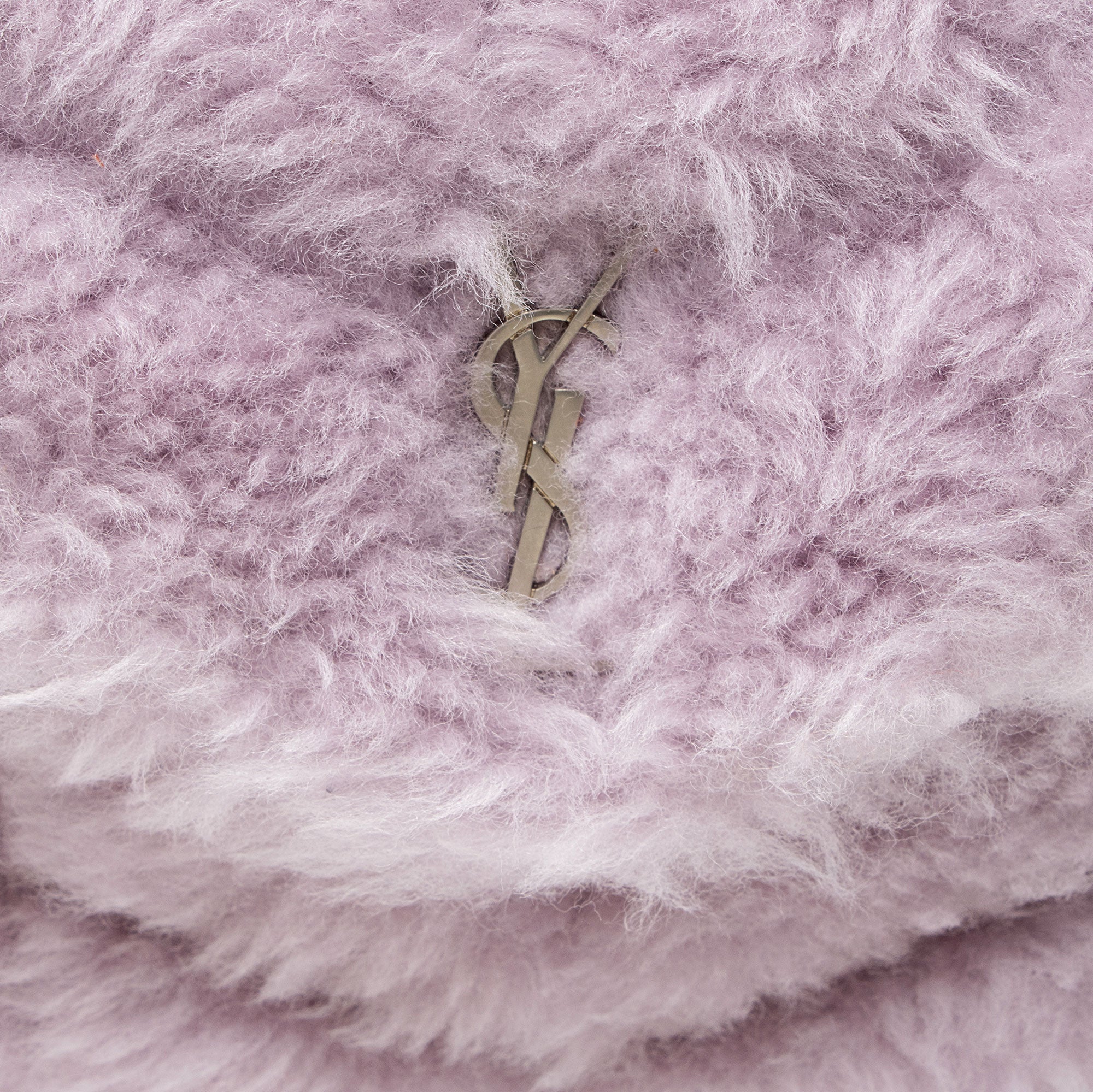 Saint Laurent Shearling Puffer LouLou Clutch