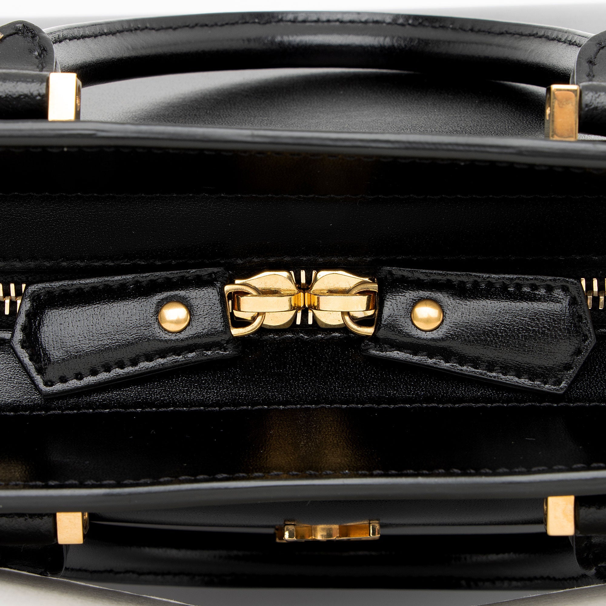 Saint Laurent Smooth Calfskin Monogram Uptown Small Satchel