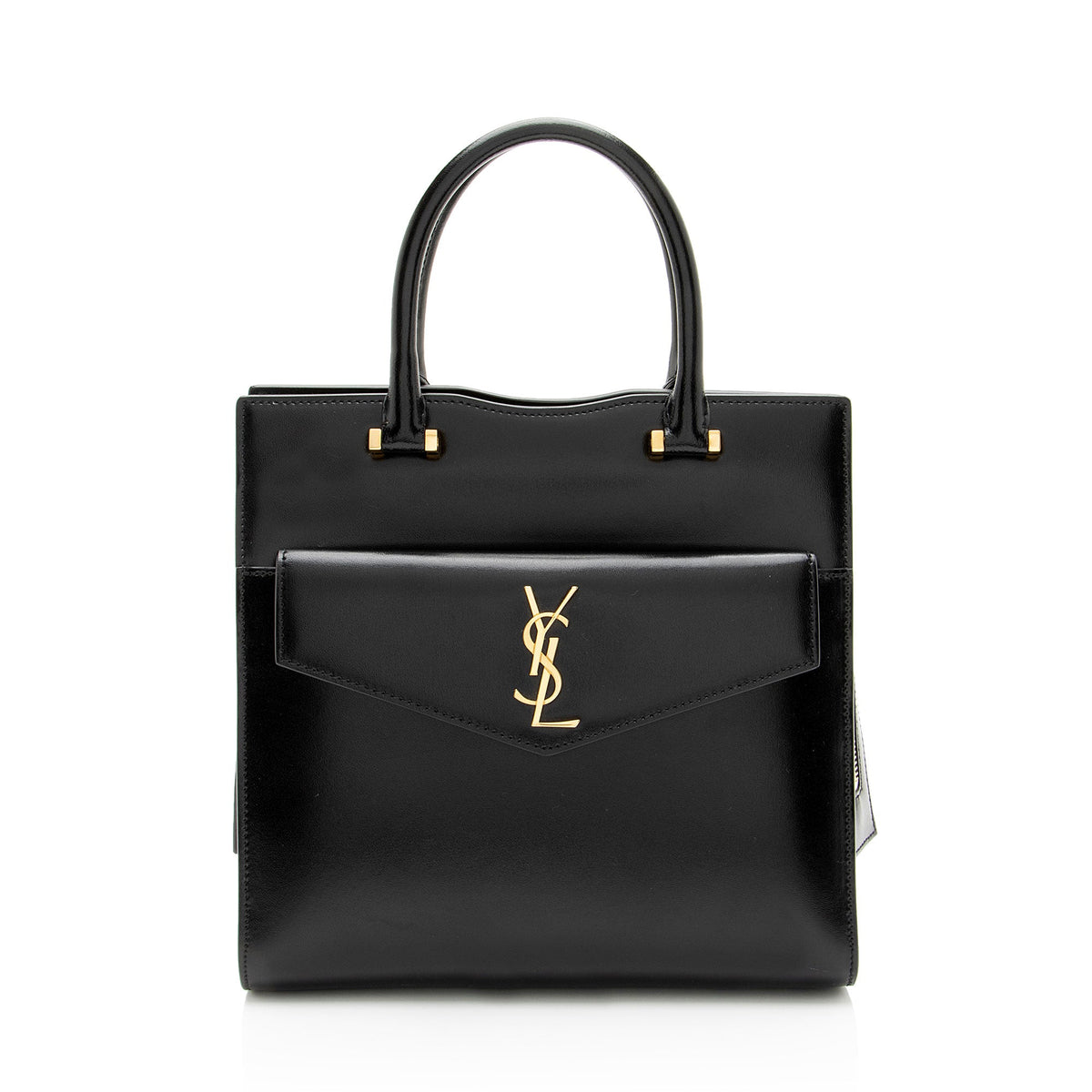Saint Laurent Smooth Calfskin Monogram Uptown Small Satchel