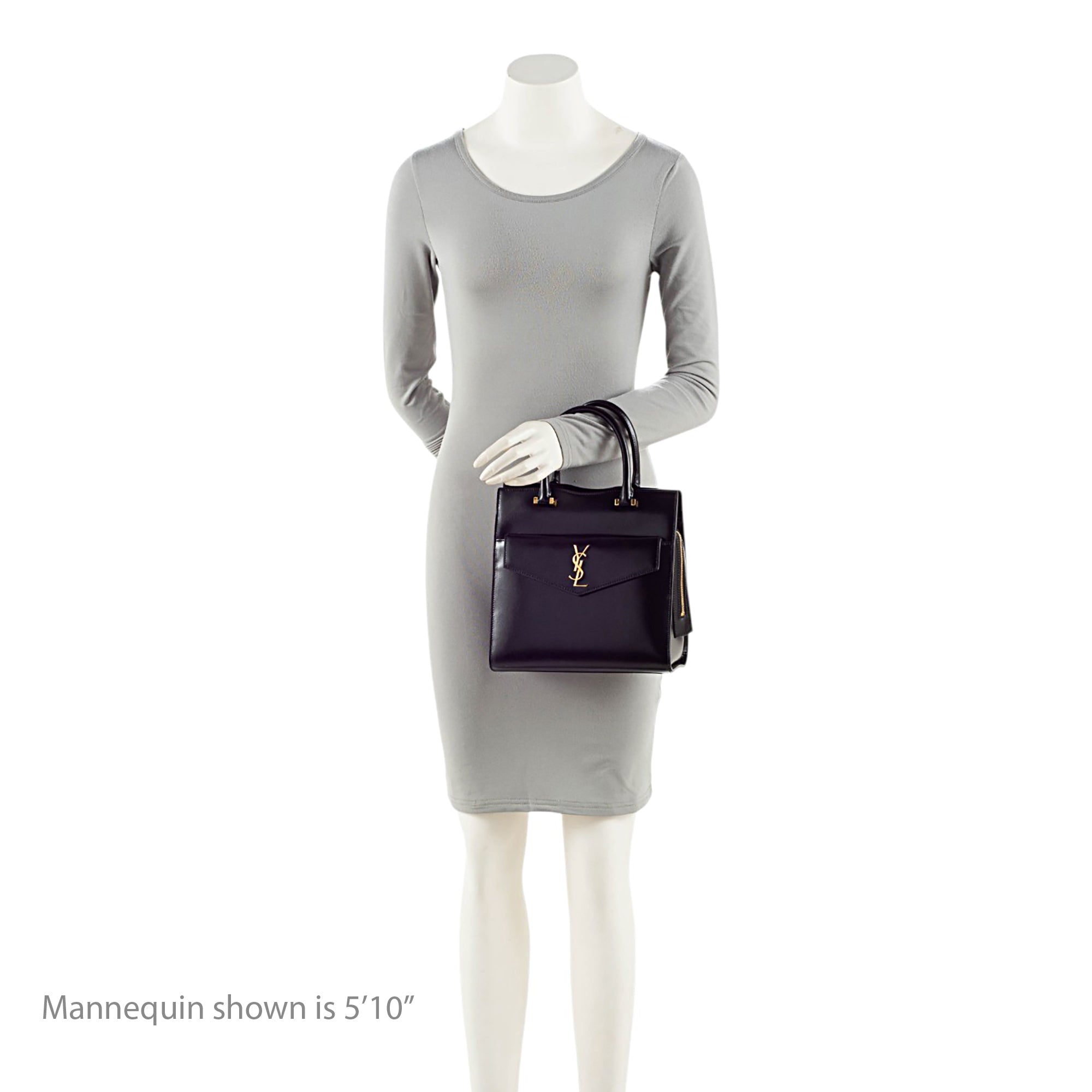 Saint Laurent Smooth Calfskin Monogram Uptown Small Satchel