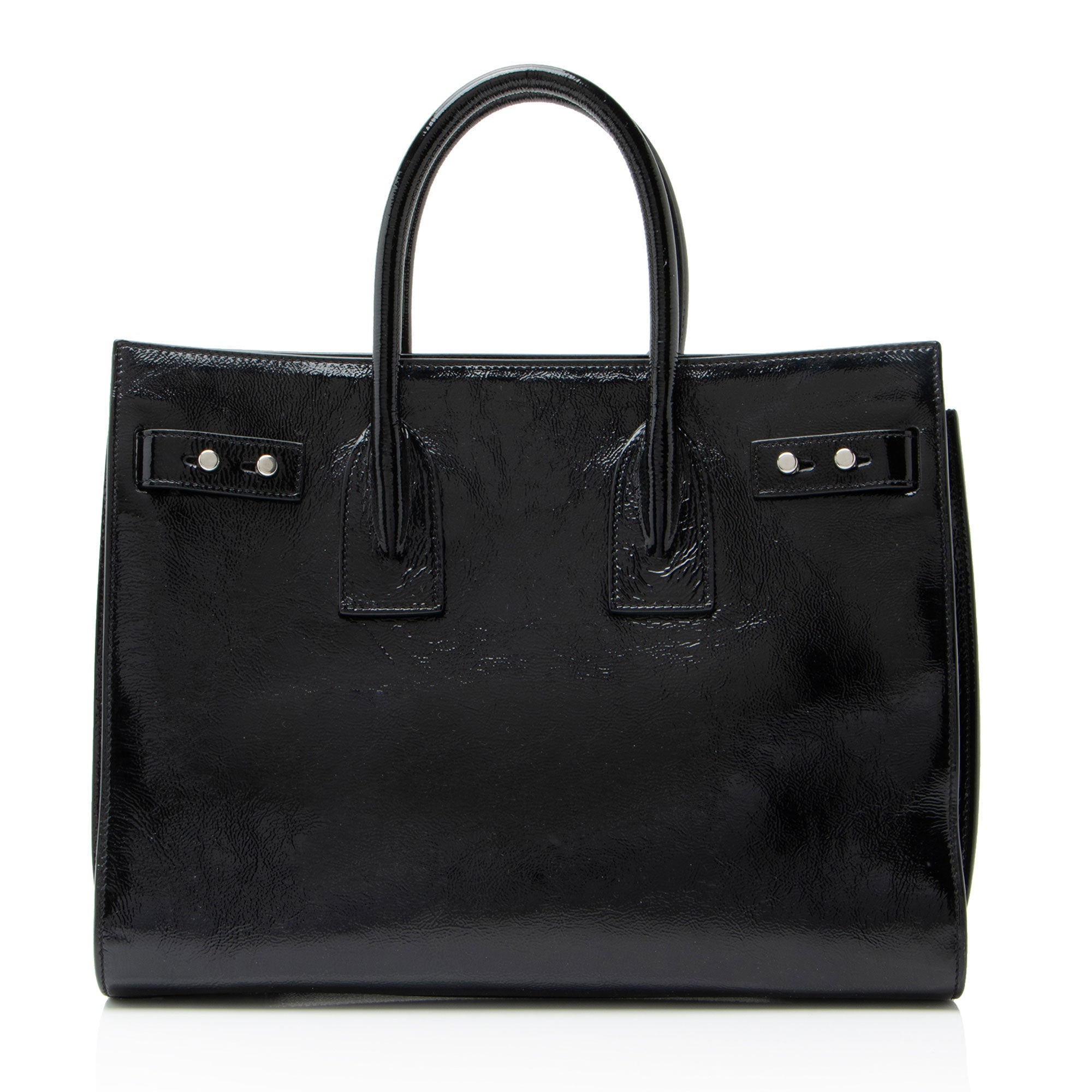 Saint Laurent Textured Patent Leather Sac De Jour Medium Tote