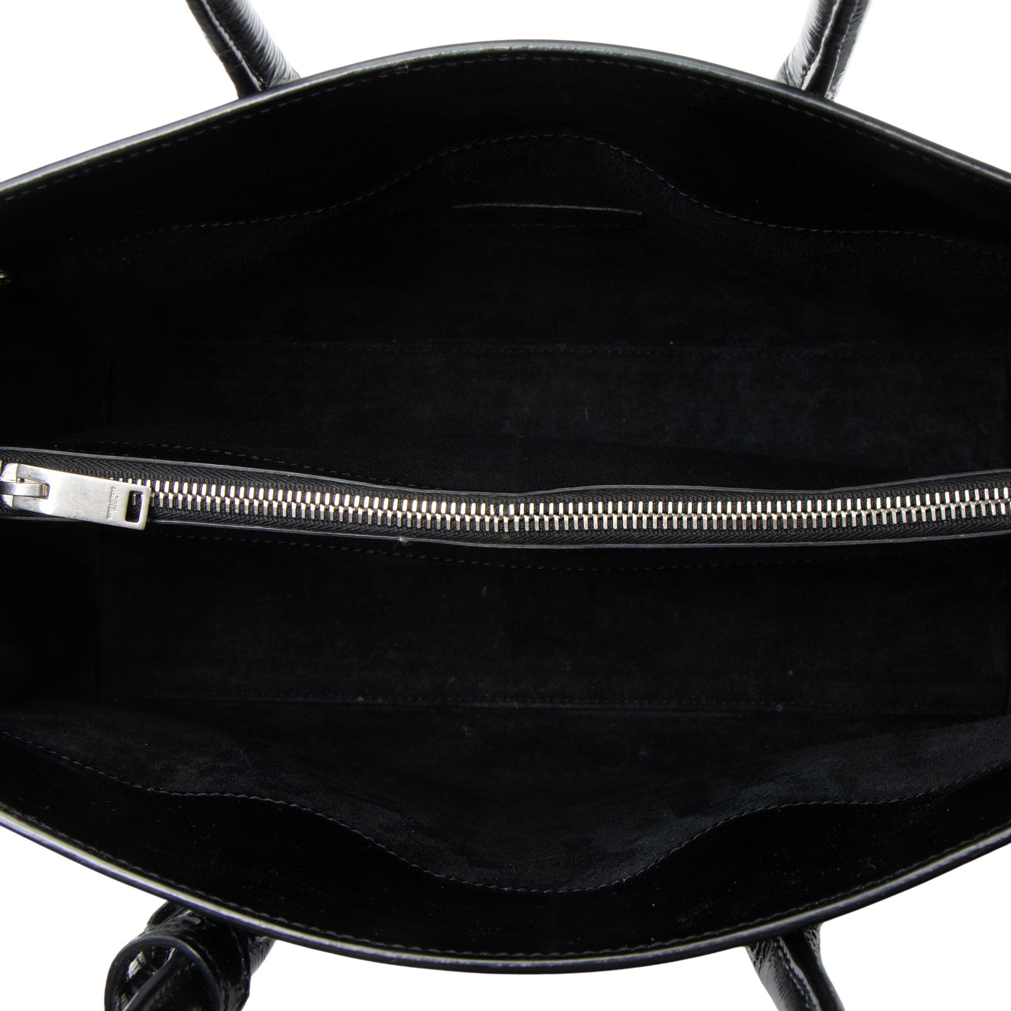 Saint Laurent Textured Patent Leather Sac De Jour Medium Tote