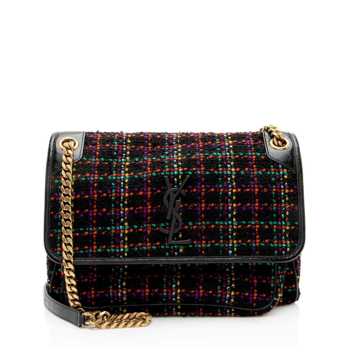 Saint Laurent Tweed Niki Medium Shoulder Bag
