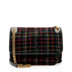 Saint Laurent Tweed Niki Medium Shoulder Bag